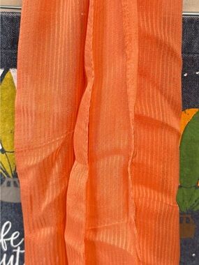 Source Unknown Orange Sheer Scarf